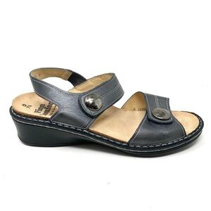 Finn Comfort Womens Alanya Anthrazit Luxory Leather Sandal 2677